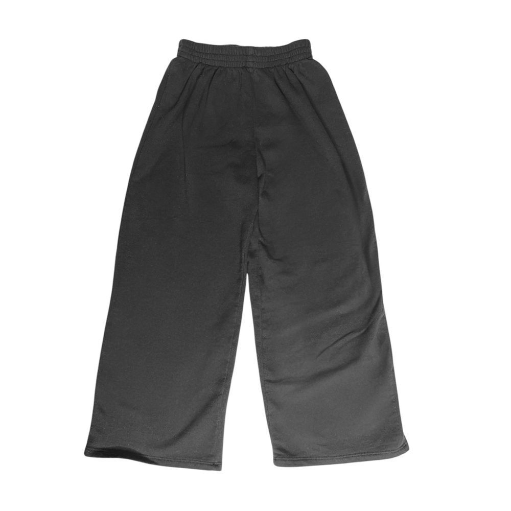 btween Girls Wide-Leg Black Sweatpants | Size 8